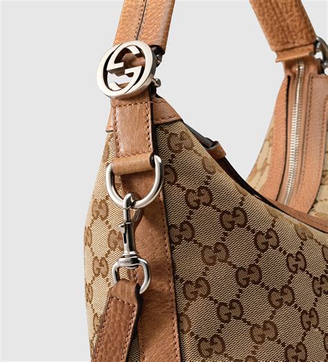 Gucci Miss Gg Original Gg Canvas Hobo in Brown 